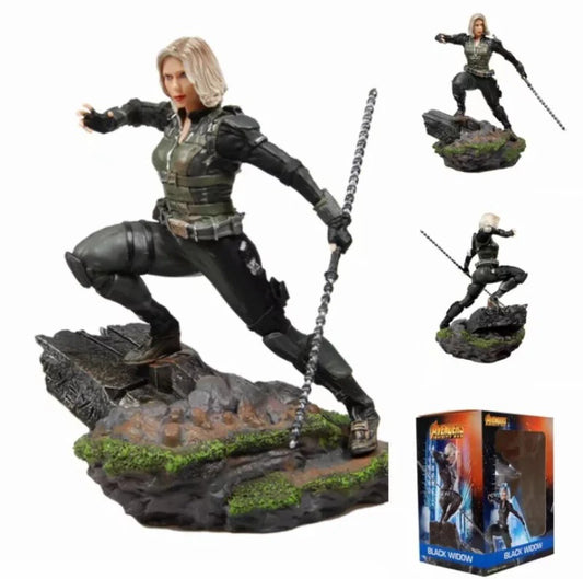Black Widow Action Figure Statue with Combat Pose – Premium Collectible