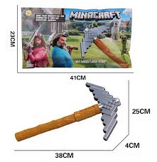 Block Craft Mining Pickaxe Prop – 41 cm Gaming Cosplay Collectible