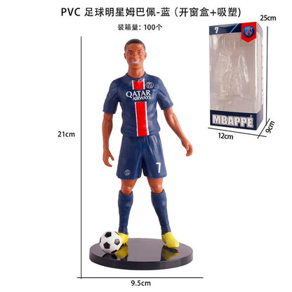 Blue Striker No.7 Football Star Figure – 21 cm PVC with Display Box