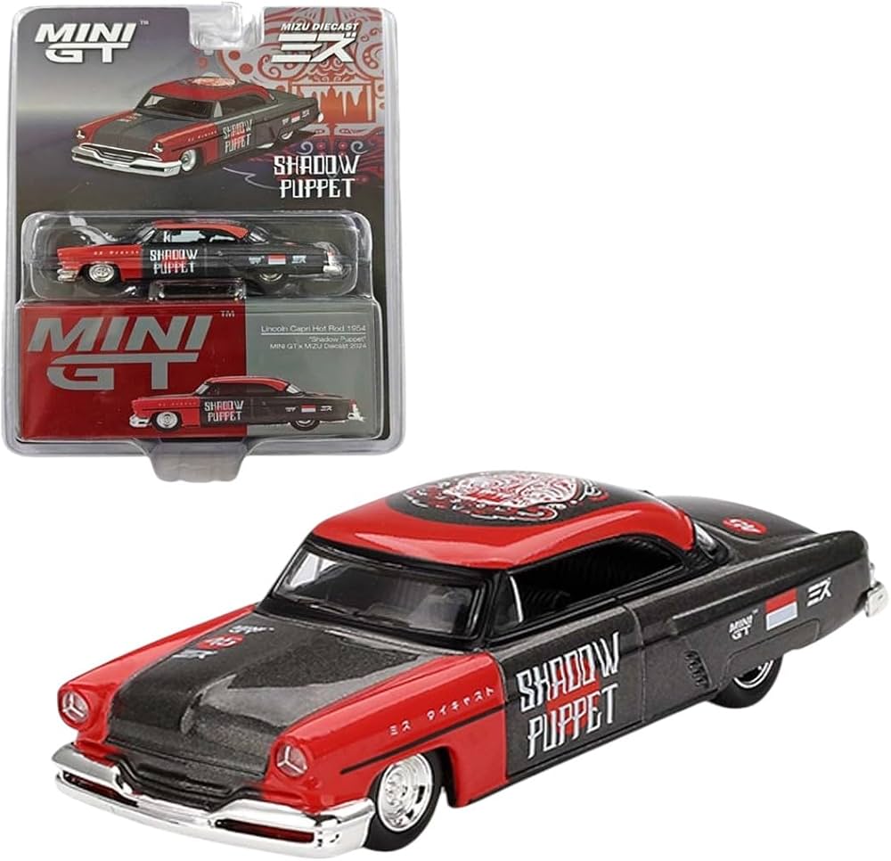 1:64 Lincoln Capri Hot Rod 1954 “Shadow Puppet” Diecast – Mini GT x Mizu Limited Edition