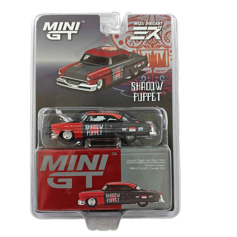1:64 Lincoln Capri Hot Rod 1954 “Shadow Puppet” Diecast – Mini GT x Mizu Limited Edition