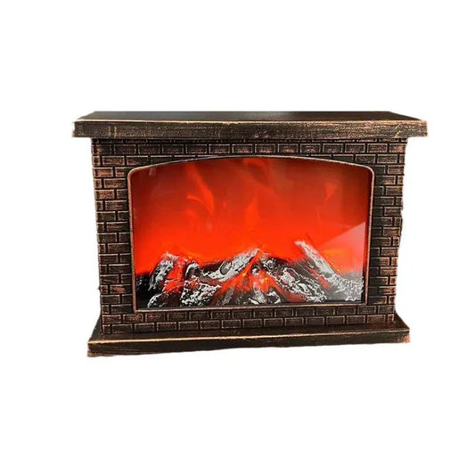 Brick LED Fireplace Flame Lamp (30cm) – Electric Faux Fire Decor - Drakon Lifestyle India