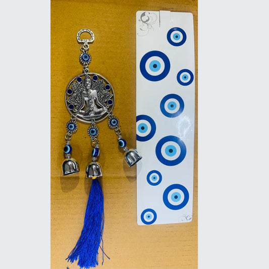 Buddha Evil Eye Hanging Wind Chime – Spiritual Nazar Charm with Bells