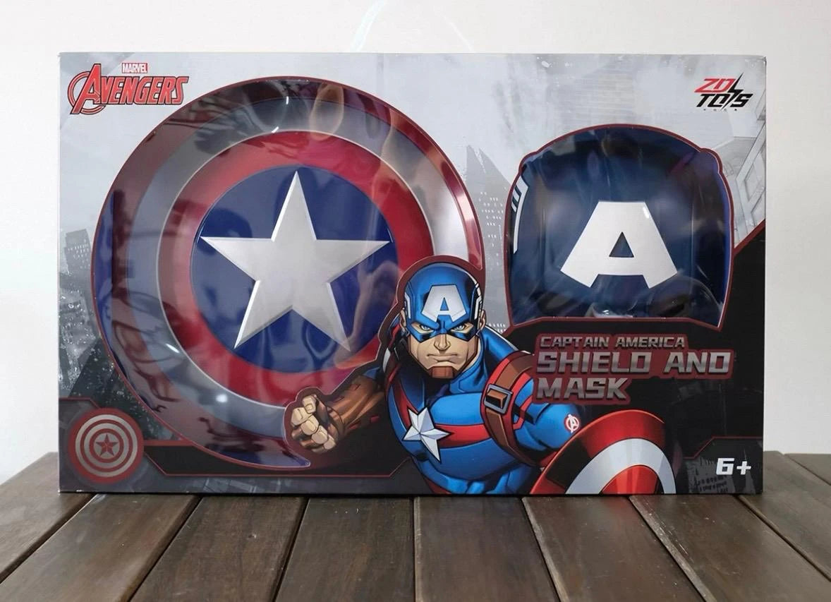 ZD Toys Captain America Shield & Mask Set For Kids – Cosplay Display Collection