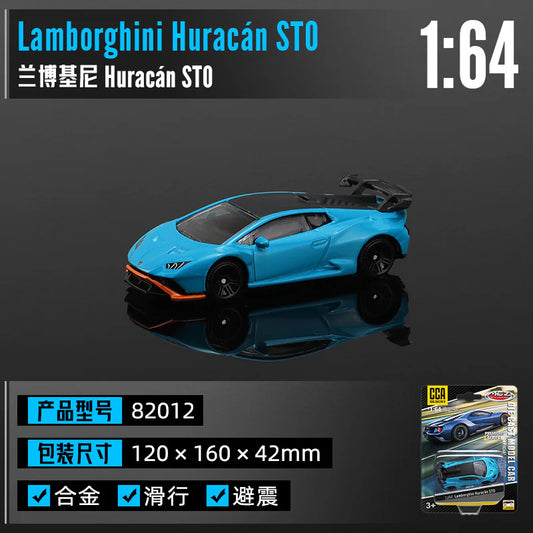 1:64 Lamborghini Huracán STO Diecast Model Car – Blue