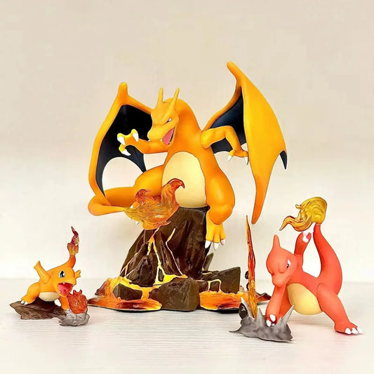 Charizard Evolution Pokémon Figure Set – 18 cm Anime Collectible