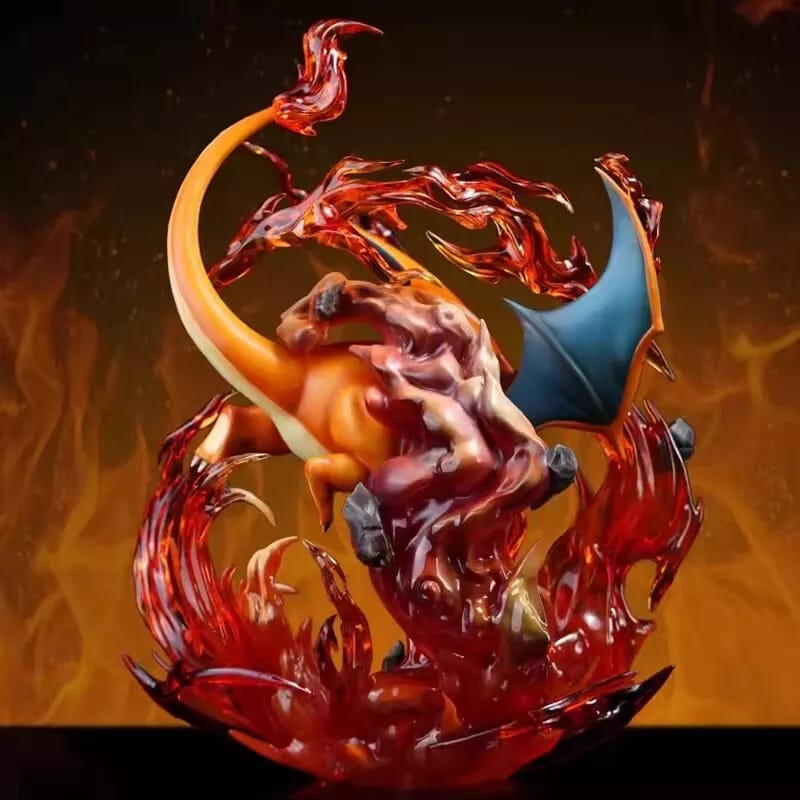 Flame Dragon Battle Figure – 25 cm Premium Anime Display Collectible