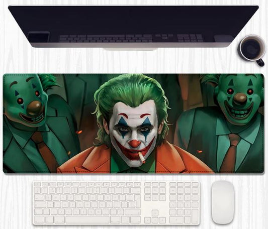 Clown King Desk Mat 80×30 cm – Extended Keyboard & Mouse Pad with Anti‑Slip Rubber and Stitched Edges