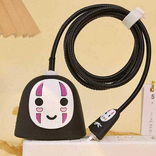 Cute Ghost 20W iPhone Silicone Charger Cover – No-Face Anime Cable Protector