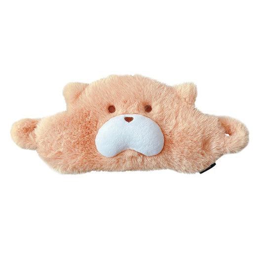 Cute Bear Plush Eye Mask – Soft Sleeping Eye Cover for Relaxation