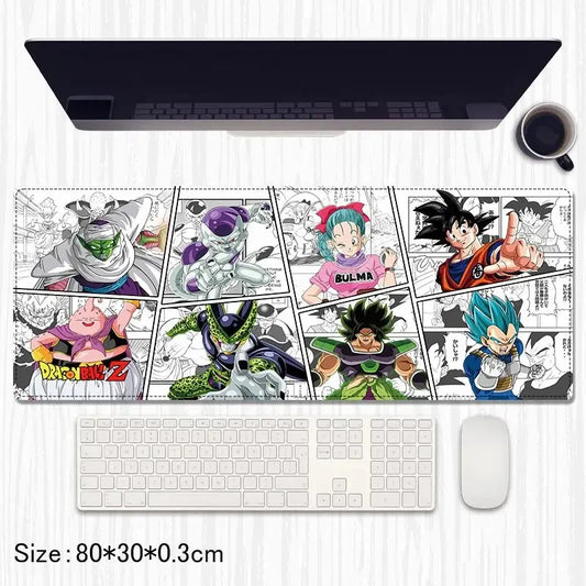 Dragon Ball Z Heroes Villains Comic Desk Mat - Goku Vegeta Frieza Panel Pad
