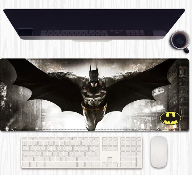 Dark Wing Desk Mat 80×30 cm – Extended Keyboard & Mouse Pad with Anti‑Slip Rubber and Stitched Edges