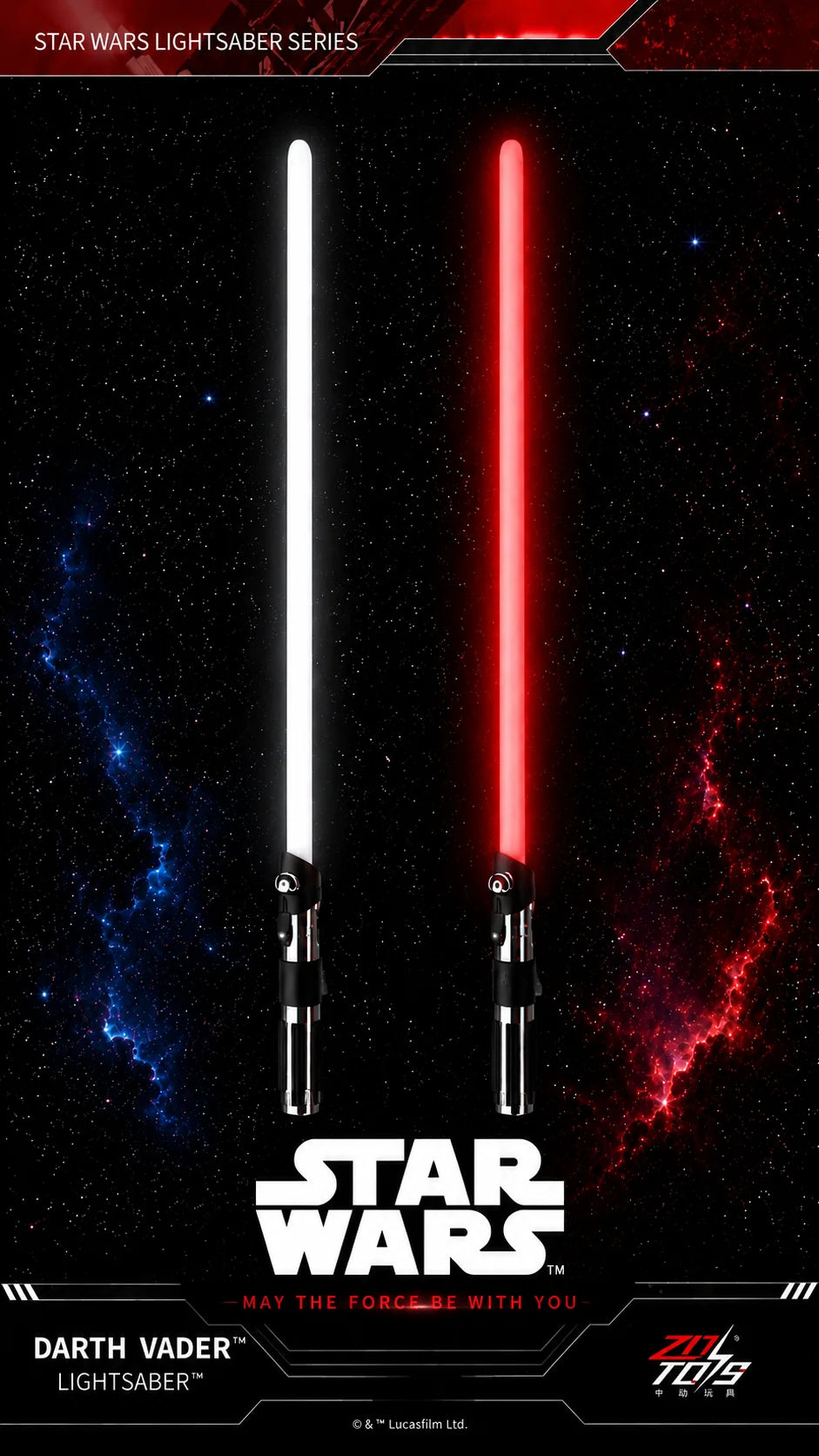 ZD Toys Star Wars Lightsaber with Light-Up Blade & Sound Effects – Multiple Characters