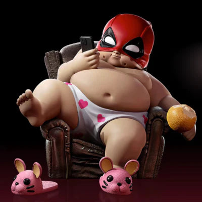 Funny Deadpool Baby Sofa Action Figure – Cute Superhero Parody Collectible Showpiece