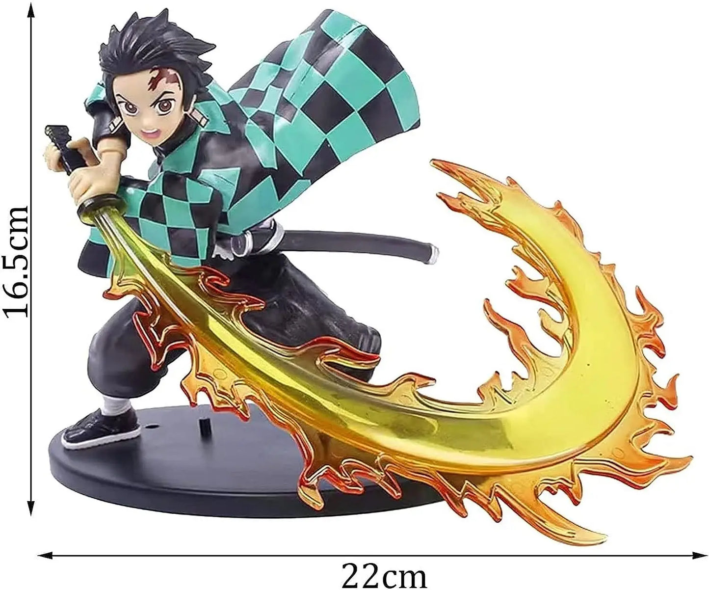 Tanjiro Kamado Fire Sword Action Figure – 16 CM Demon Slayer Anime Statue