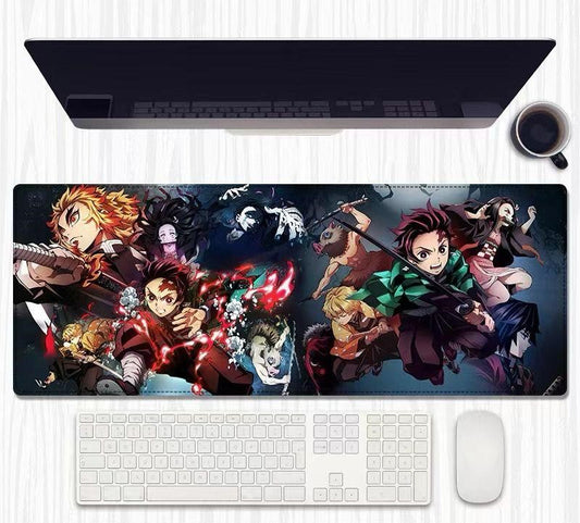 Demon Slayer Groups Fight Desk Mat - Tanjiro vs Upper Moons Epic Wide Pad