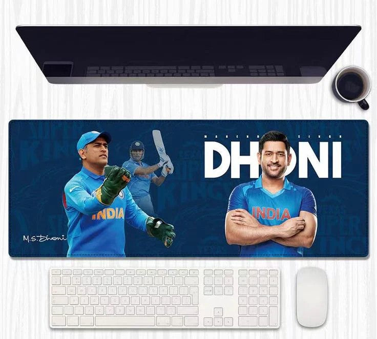 MS Dhoni India Jersey Extended Gaming Deskmat