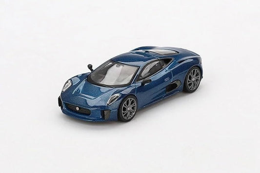 1:64 Jaguar C-X75 Blue Diecast Model Car – Mini GT Collector Edition (MGT00884)