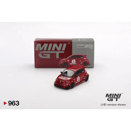 1:64 LB-Works x Abas Works Abarth 595 Red Limited Edition Diecast – Mini GT #963