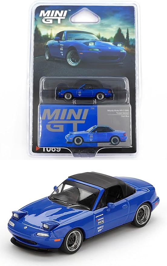 Mini GT Mazda Miata MX-5 (NA) Tuned Dark Blue Limited Edition Diecast Car – 1:64 Scale