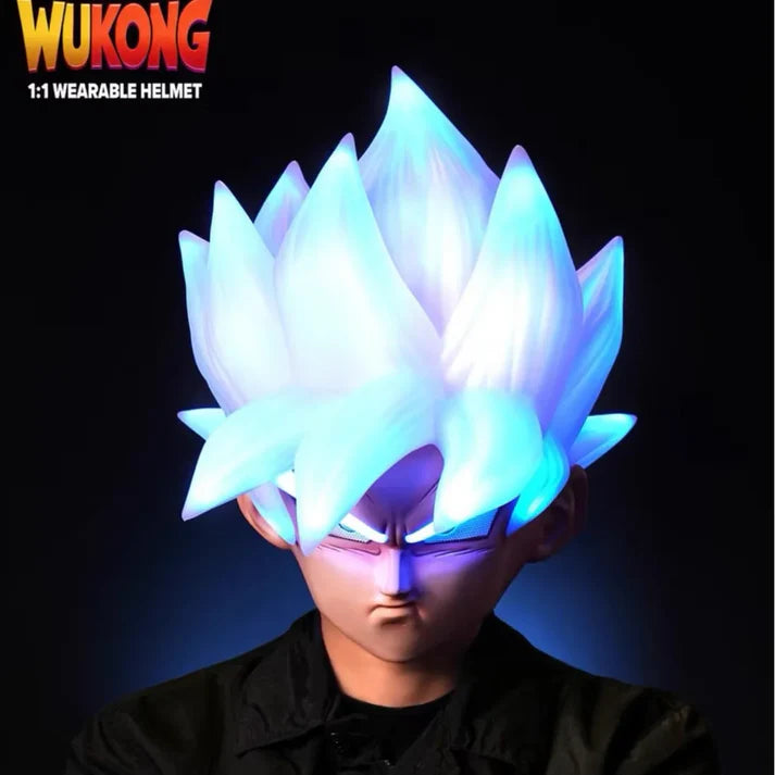 Wukong Advanced 1:1 Wearable Super Saiyan LED Helmet – Voice & Remote Control Cosplay Collectible