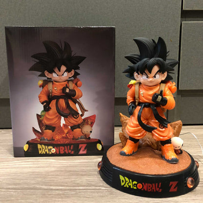 Dragon Ball Z Kid Goku 23 cm Collectible Statue with Swappable Head and Backpack Base