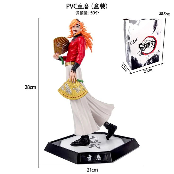 Elegant Demon Douma 28 cm Anime Figure – Fan-Wielding Long Robe Collectible