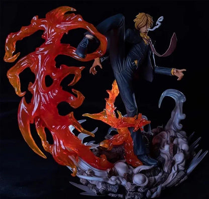 Fire Leg Sanji 32 cm Inferno Kick Battle Statue – One Piece Figure