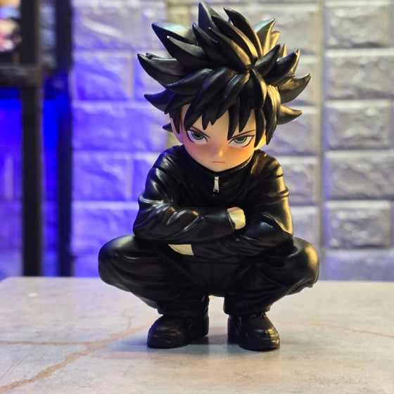 Jujutsu Kaisen Megumi Fushiguro Squatting Chibi PVC Figure (13 cm)