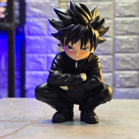 Jujutsu Kaisen Megumi Fushiguro Squatting Chibi PVC Figure (13 cm)