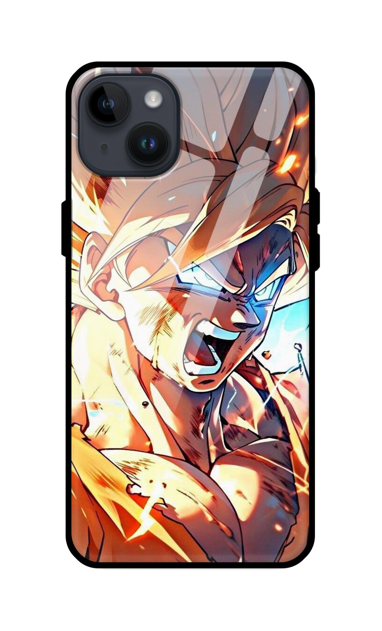 Dragon Ball Z Goku Ultra Hybrid Printed Designer Glass Back Case | Anime-Themed Stylish & Protective Cover - Drakon Lifestyle India