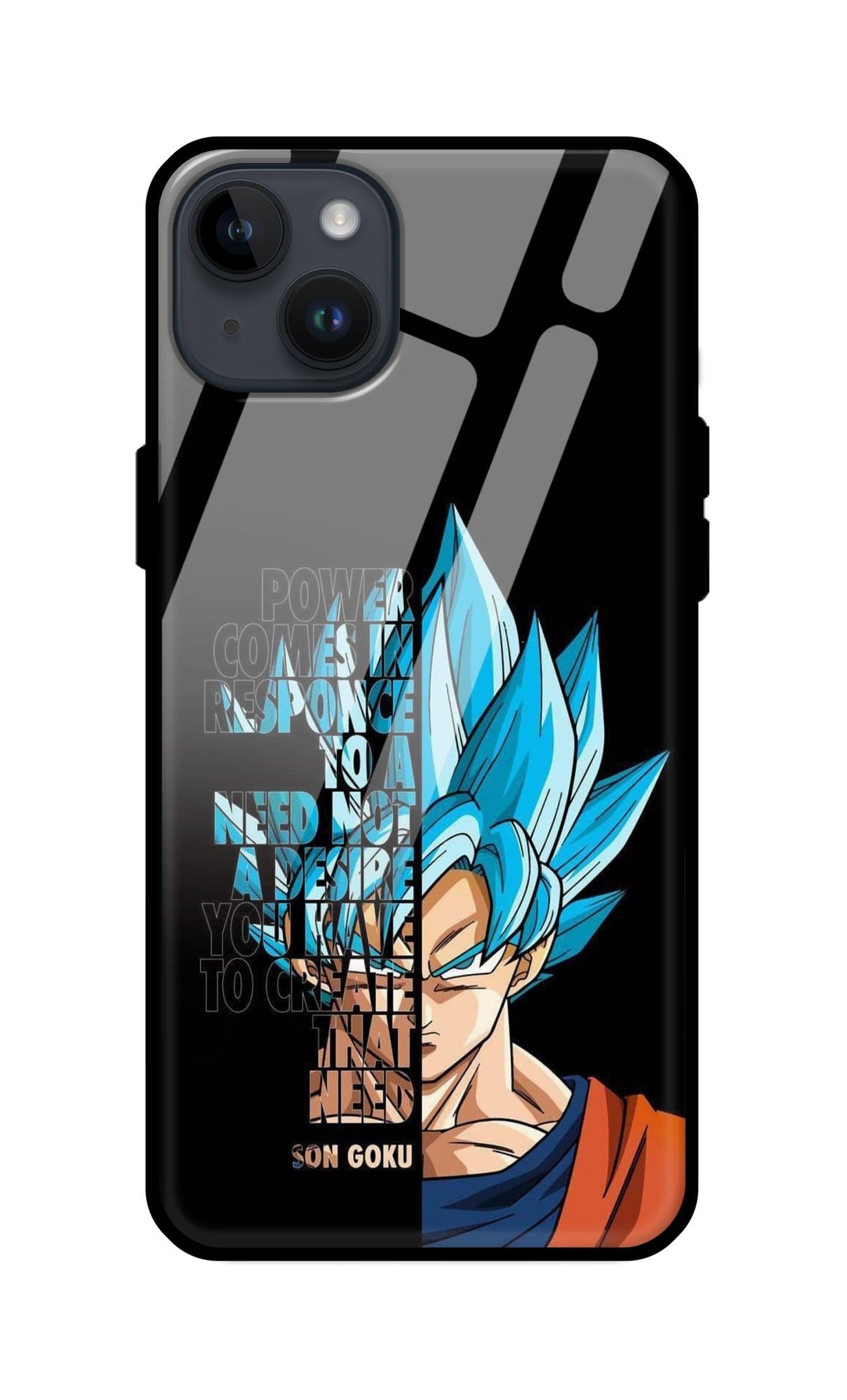 Dragon Ball Z Goku Ultra Hybrid Printed Designer Glass Back Case | Anime-Themed Stylish & Protective Cover - Drakon Lifestyle India