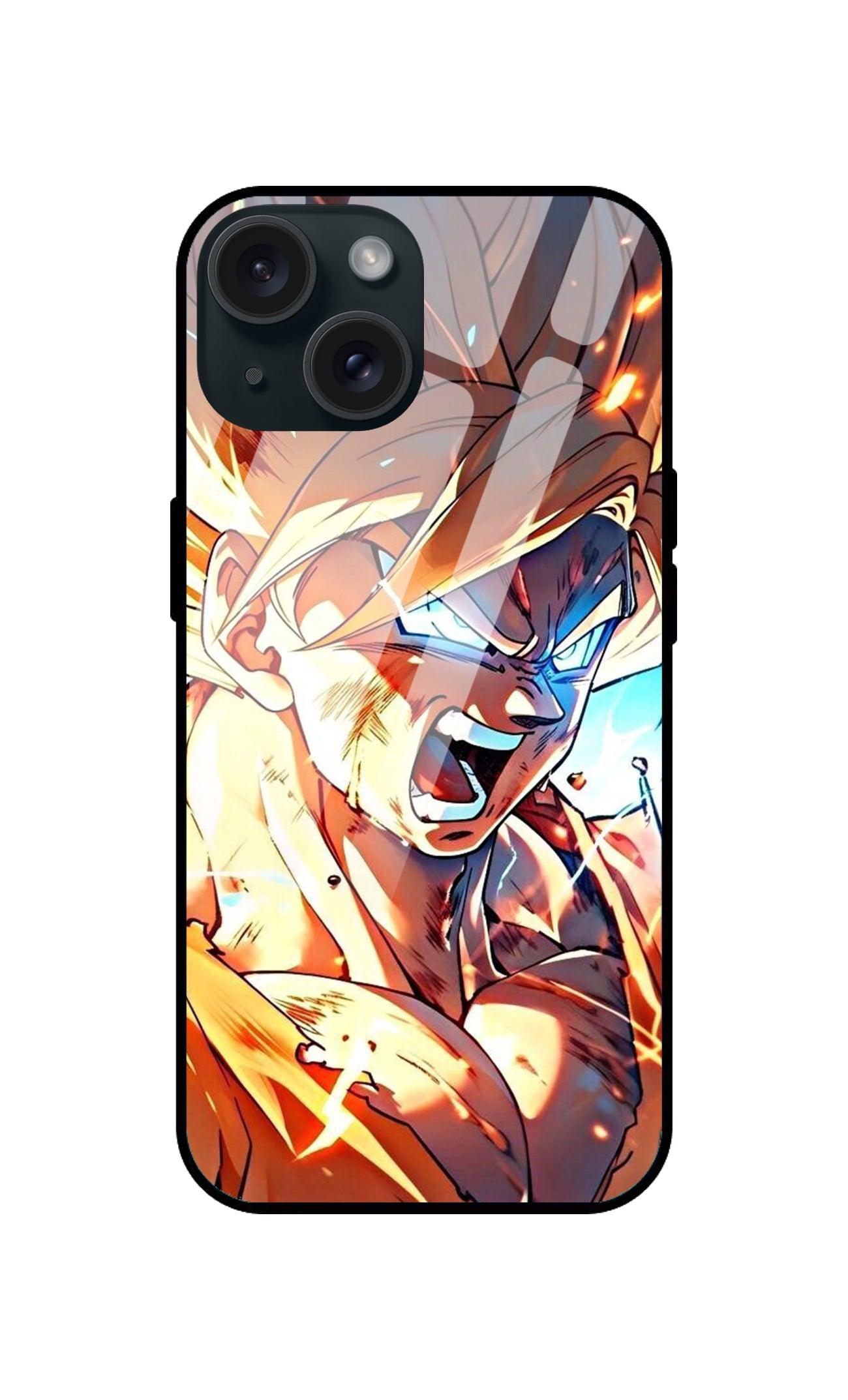Dragon Ball Z Goku Ultra Hybrid Printed Designer Glass Back Case | Anime-Themed Stylish & Protective Cover - Drakon Lifestyle India