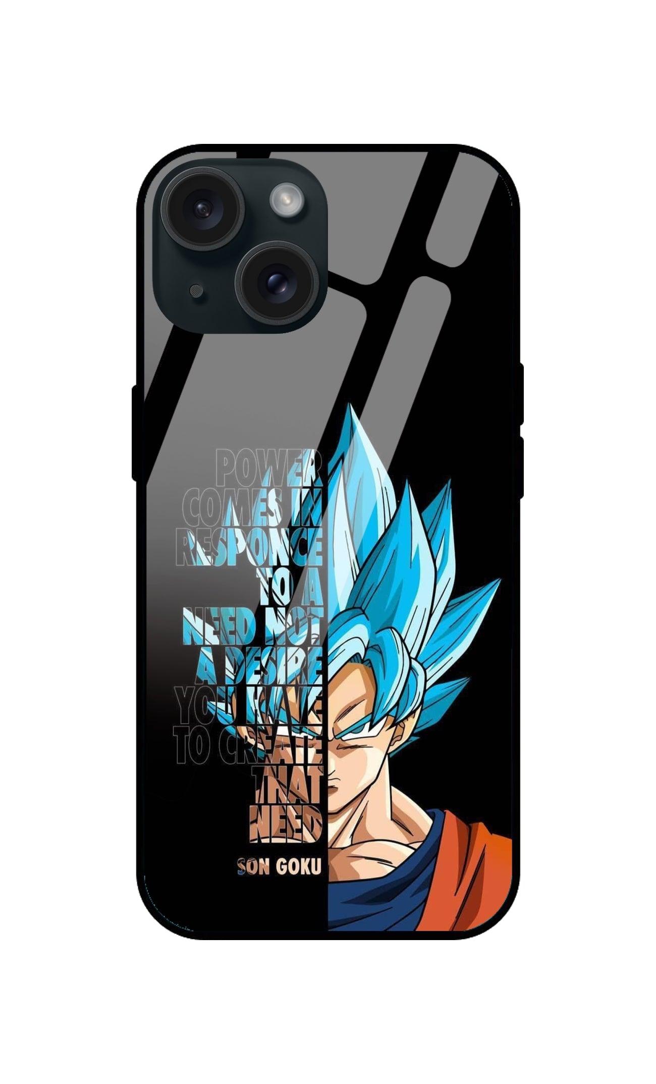 Dragon Ball Z Goku Ultra Hybrid Printed Designer Glass Back Case | Anime-Themed Stylish & Protective Cover - Drakon Lifestyle India