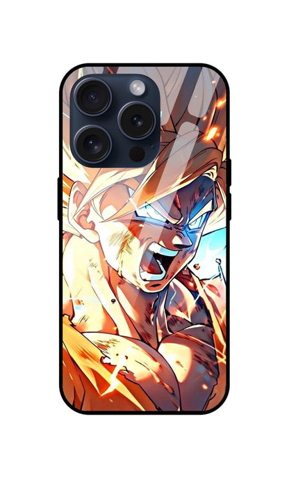 Dragon Ball Z Goku Ultra Hybrid Printed Designer Glass Back Case | Anime-Themed Stylish & Protective Cover - Drakon Lifestyle India