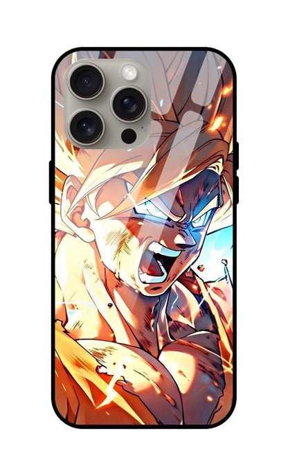 Dragon Ball Z Goku Ultra Hybrid Printed Designer Glass Back Case | Anime-Themed Stylish & Protective Cover - Drakon Lifestyle India