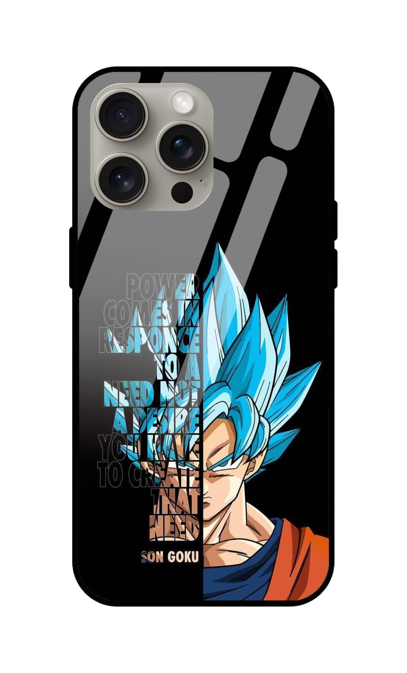 Dragon Ball Z Goku Ultra Hybrid Printed Designer Glass Back Case | Anime-Themed Stylish & Protective Cover - Drakon Lifestyle India