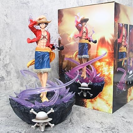 Gear 5 Aura Luffy 41 cm Purple Wave Pirate Diorama – One Piece Statue