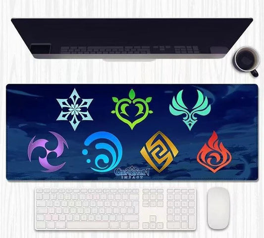 Genshin Impact Visions Elements Extended Gaming Deskmat