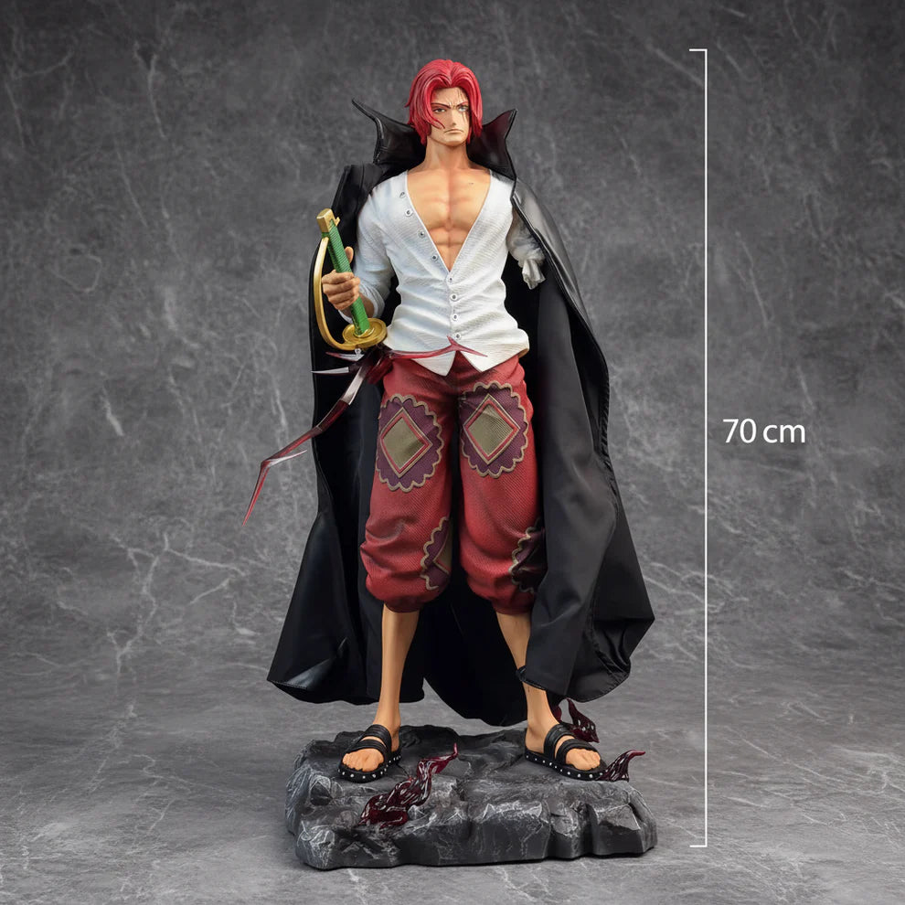 Giant Red-Haired Shanks Action Figure – One Piece Anime Statue (70 CM)