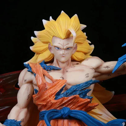 DBZ Goku Power LED Light-Up Action Figure with Interchangeable Heads – 43 cm - Drakon Lifestyle India