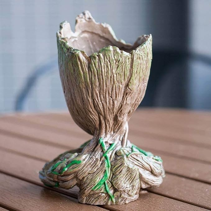 Baby Groot Pen Stand & Planter Set – 4 Piece Desk Organizer Collection