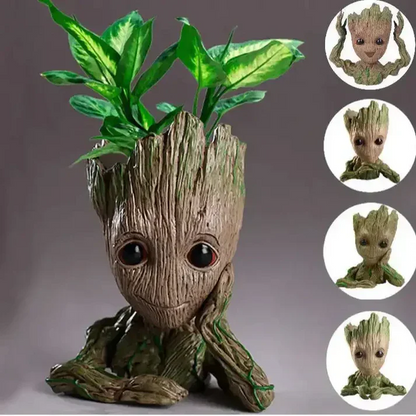 Baby Groot Pen Stand & Planter Set – 4 Piece Desk Organizer Collection