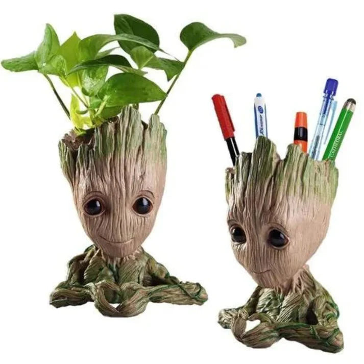Baby Groot Pen Stand & Planter Set – 4 Piece Desk Organizer Collection