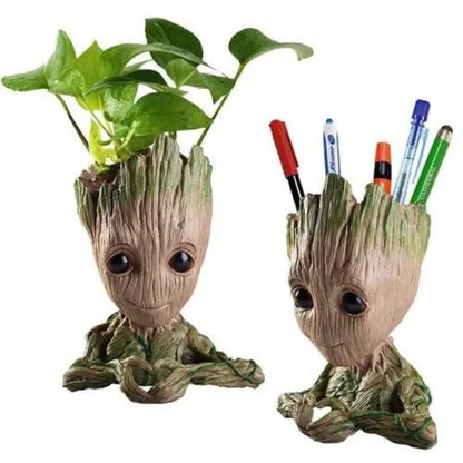 Baby Groot Pen Stand & Planter Set – 4 Piece Desk Organizer Collection