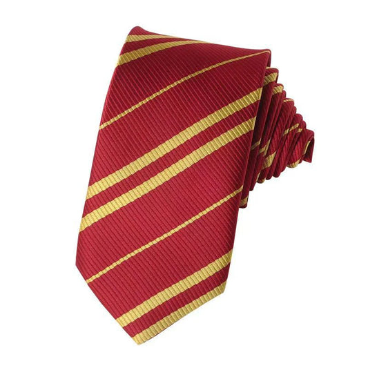 Gryffindor Striped Tie – Wizard House Red & Gold Neck Tie
