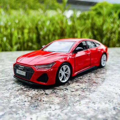 1:35 Scale Audi RS7 Diecast Model – Red Sportback with Pull‑Back Function