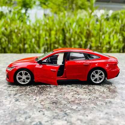 1:35 Scale Audi RS7 Diecast Model – Red Sportback with Pull‑Back Function