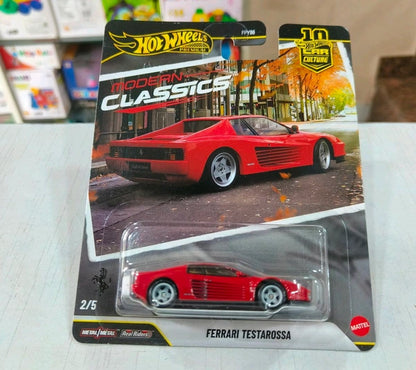 Hot wheels Car Culture 10th Anniversary 1:64 Scale Die Cast Premium Collection 2026 1994 NISMO 270R (S14)  FERRARI TESTAROSSA  TOYOTA SOARER  PORSCHE 993 GT2 MAZDA 323 GTR  MODERN CLASSICS  Set of 5 Cars