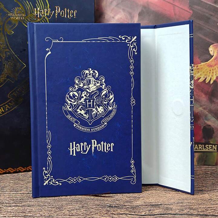 Wizarding Vintage Fold‑Flap Diary – A5 Hardcase, Royal Blue Crest Cover with Magnetic Flap